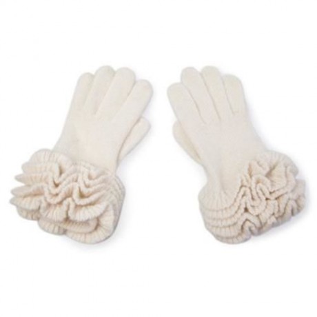 PAIR OF CHIC FLOUNCE EMBELLISHED SOLID COLOR GLOVES FOR WOMEN (COLOR ASSORTED)