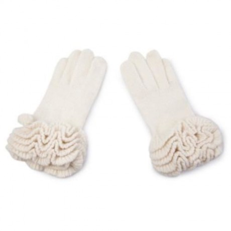 PAIR OF CHIC FLOUNCE EMBELLISHED SOLID COLOR GLOVES FOR WOMEN (COLOR ASSORTED)