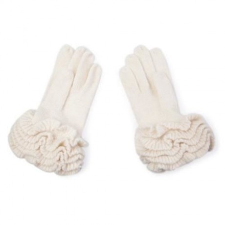 PAIR OF CHIC FLOUNCE EMBELLISHED SOLID COLOR GLOVES FOR WOMEN (COLOR ASSORTED)