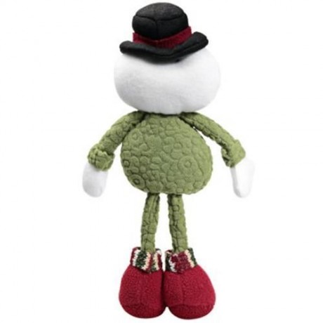 FLEXIBLE CHRISTMAS STANDING SNOWMAN DOLL HOME ORNAMENT CHRISTMAS GIFT (GREEN)