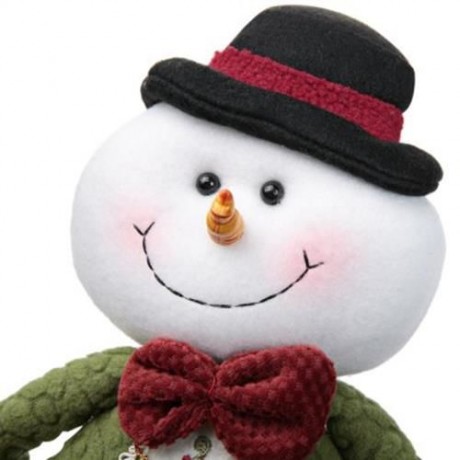 FLEXIBLE CHRISTMAS STANDING SNOWMAN DOLL HOME ORNAMENT CHRISTMAS GIFT (GREEN)