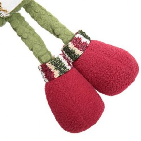 FLEXIBLE CHRISTMAS STANDING SNOWMAN DOLL HOME ORNAMENT CHRISTMAS GIFT (GREEN)