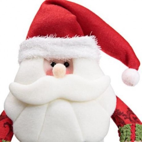 CHRISTMAS CANDY JAR SANTA CLAUS DOLL DECORATION (RED)