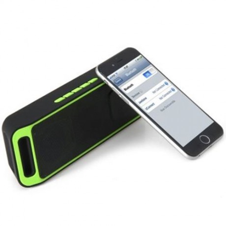 K812 PORTABLE BLUETOOTH V2.1 STEREO SPEAKER WITH BUILT-IN MICROPHONE TF CARD AUX SLOT (GRE