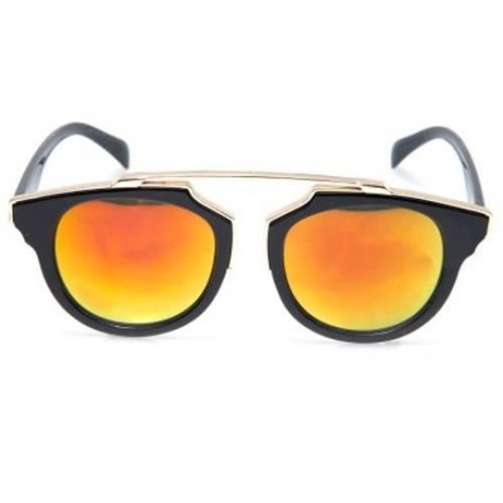 CHIC METAL MATCHING DESIGN FULL FRAME SUNGLASSES (RED)