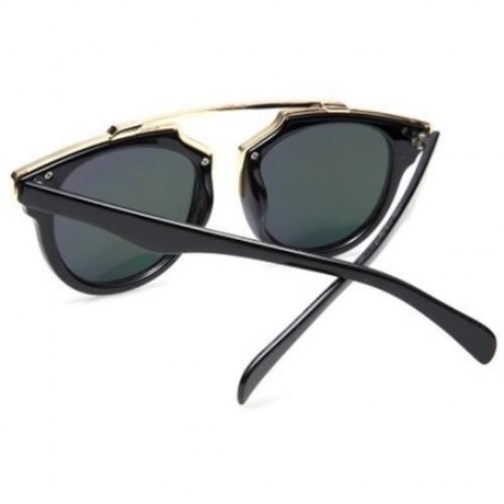 CHIC METAL MATCHING DESIGN FULL FRAME SUNGLASSES (RED)