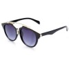 CHIC METAL MATCHING DESIGN FULL FRAME SUNGLASSES (PURPLE)