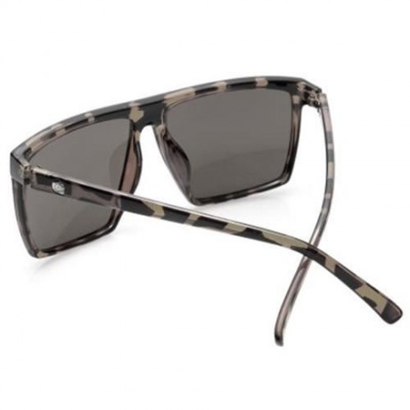 STYLISH QUADRATE FRAME SKULL EMBELLISHED SUNGLASSES (LEOPARD)