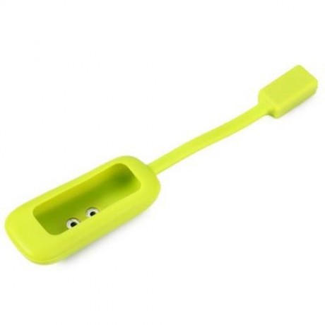 SILICONE MAGNETIC CLASP CLIP CASE HOLDER FOR FITBIT ONE WIRELESS ACTIVITY TRACKER (GREEN)