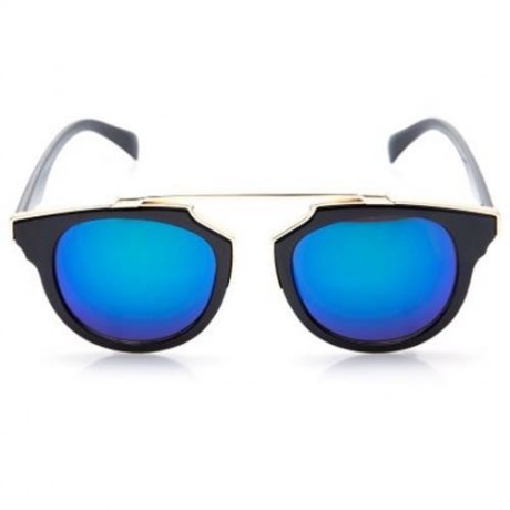 CHIC METAL MATCHING DESIGN FULL FRAME SUNGLASSES (GREEN)
