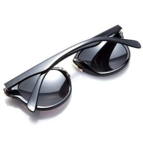 CHIC METAL MATCHING DESIGN FULL FRAME SUNGLASSES (GREEN)