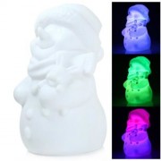 LED NIGHT LIGHT SNOWMAN DESIGN LAMP DECORATIVE LIGHTING WITH WARM WHITE LIGHT (WARM WHITE 