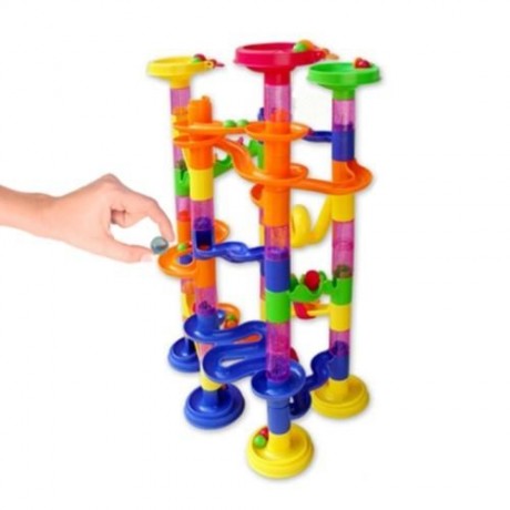 DELUXE MARBLE RACE GAME MARBLE RUN PLAY SET 105PCS DEVELOPING (COLORMIX)