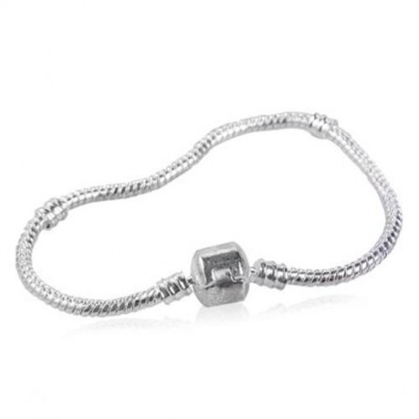 18CM 8G NEUTRAL FASHION EUROPE AMERICA BRACELET ROUND BONE SNAKE CHAIN BRACELET (SILVER)