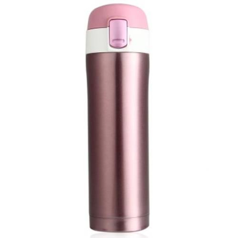 420 - 450ML 304 STAINLESS STEEL CUP COMMUTER BOTTLE TRAVEL MUG (PINK)
