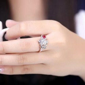 925 SILVER PLATED FASHION RING FOR WOMEN JEWELRY ACCESSORIES NICKLE FREE (SILVER PLATED RE