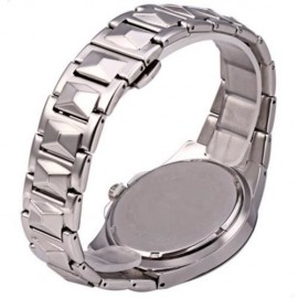 WEIQIN W23031A MALE CALENDAR RHINESTONE QUARTZ WATCH WITH STEEL BAND 5ATM WATER RESISTANT 