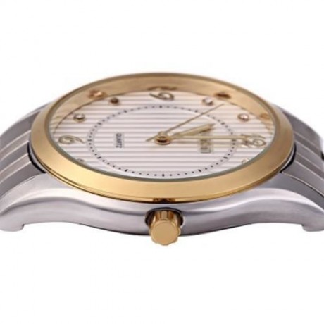 WEIQIN W00117 MALE RHINESTONE QUARTZ WATCH WITH STEEL BAND LUMINOUS POINTERS (WHITE)