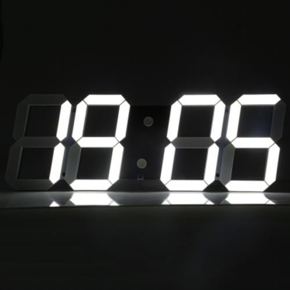 REMOTE CONTROL BIG LED DIGITAL WALL CLOCK STOPWATCH THERMOMETER COUNTDOWN CALENDAR (BLACK)