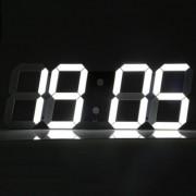 REMOTE CONTROL BIG LED DIGITAL WALL CLOCK STOPWATCH THERMOMETER COUNTDOWN CALENDAR (BLACK)