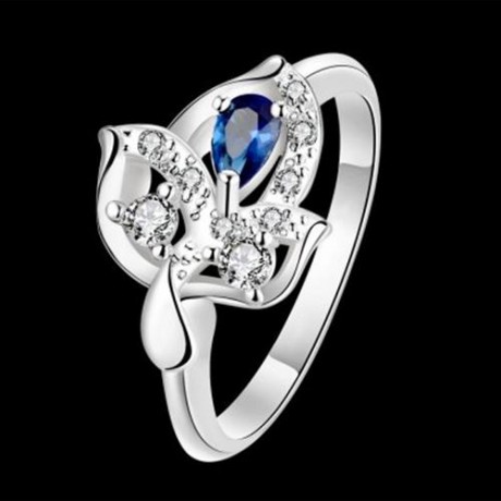 925 SILVER PLATED FASHION RING FOR WOMEN JEWELRY ACCESSORIES NICKLE FREE LEAF PATTERN (SIL