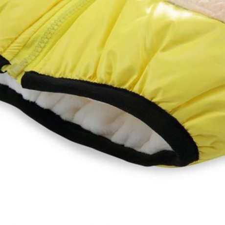 CUTE PANDA HAT LONG SLEEVE ZIPPERED PRINTED PADDED COAT FOR KIDS (YELLOW)