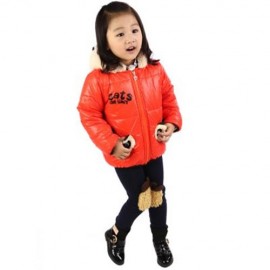 CUTE PANDA HAT LONG SLEEVE ZIPPERED PRINTED PADDED COAT FOR KIDS (JACINTH)