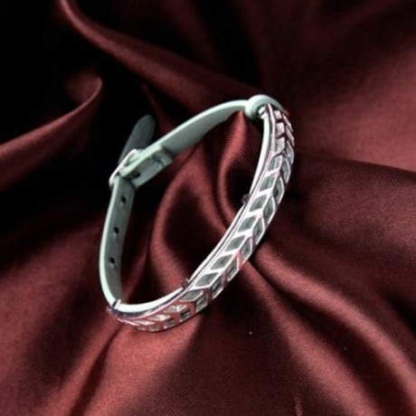 FASHION WOMEN FAUX LEATHER JEWELRY RETRO ADJUSTABLE BRACELET BELT (GREEN)