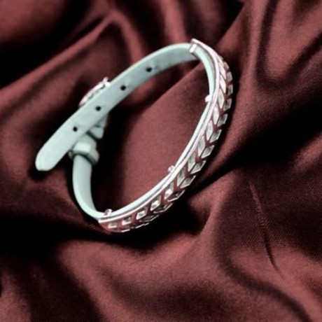 FASHION WOMEN FAUX LEATHER JEWELRY RETRO ADJUSTABLE BRACELET BELT (GREEN)
