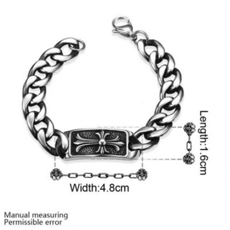FASHION OLD CLASSICAL STYLE 316L STAINLESS STEEL BRACELET FOR MEN H017  (SILVER)
