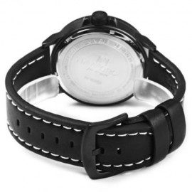 NAVIFORCE NF9028 MEN QUARTZ WATCH ANALOG WRISTWATCH DATE WATCHES PU STRAP (GRAY)