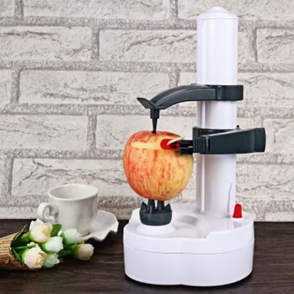 AOT-P03 ELECTRIC PEELER FOR POTATO VEGETABLE FRUIT KITCHEN TOOL (GREY AND WHITE)