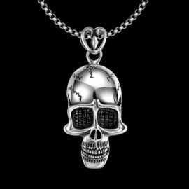 N025 TITANIUM FASHION CHAIN 316L STAINLESS STEEL VINTAGE PENDANT NECKLACE (SILVER GRAY)