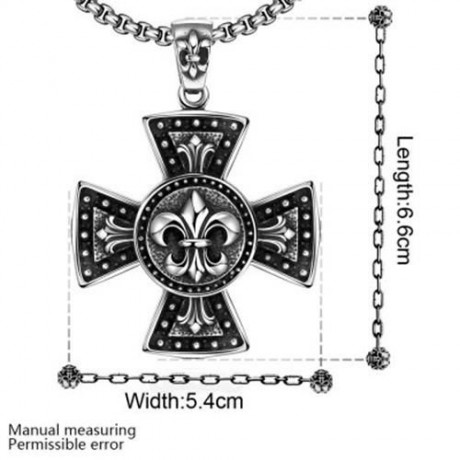 N035 TITANIUM FASHION CHAIN 316L STAINLESS STEEL VINTAGE PENDANT NECKLACE (SILVER GRAY)