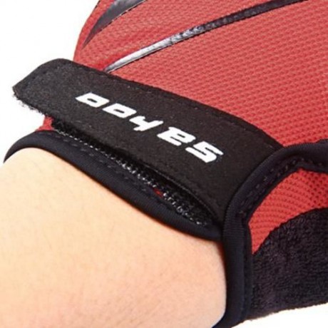 2PCS SAHOO ANTI-SLIP SHOCK-ABSORBING HYDROFUGE HALF FINGER BICYCLE GLOVES WITH GEL PAD (RE