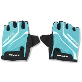 2PCS SAHOO ANTI-SLIP SHOCK-ABSORBING HYDROFUGE HALF FINGER BICYCLE GLOVES WITH GEL PAD (BL