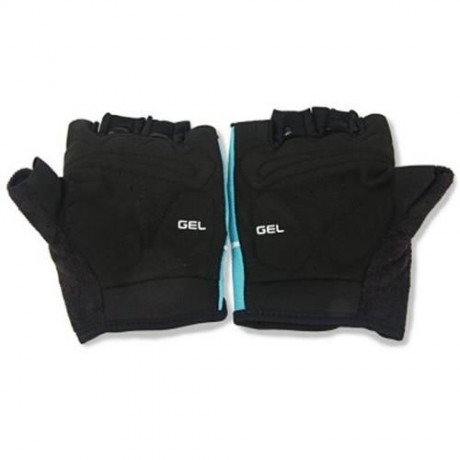 2PCS SAHOO ANTI-SLIP SHOCK-ABSORBING HYDROFUGE HALF FINGER BICYCLE GLOVES WITH GEL PAD (BL