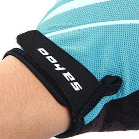 2PCS SAHOO ANTI-SLIP SHOCK-ABSORBING HYDROFUGE HALF FINGER BICYCLE GLOVES WITH GEL PAD (BL
