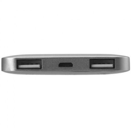 Z1 5000MAH DUAL USB INTERFACE PORTABLE MOBILE POWER BANK (SILVER)