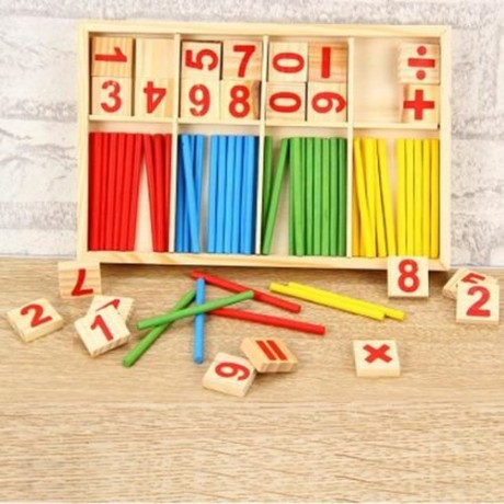 MONTESSORI MATHEMATICAL INTELLIGENCE STICK PRESCHOOL EDUCATIONAL TOYS (COLORMIX)