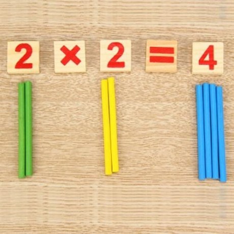 MONTESSORI MATHEMATICAL INTELLIGENCE STICK PRESCHOOL EDUCATIONAL TOYS (COLORMIX)