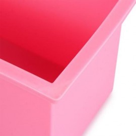 1.2L SILICONE RECTANGLE CAKE MOULD FOR HOMEMADE CRAFT SOAP CAKE DIY BREAD LOAF TOAST (PINK