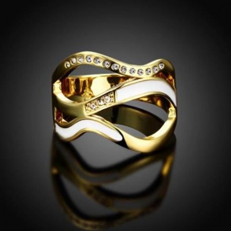 R760-A NICKLE FREE ANTIALLERGIC NEW FASHION JEWELRY 18K GOLD PLATED RING (GOLDEN)
