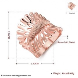 R789-B NICKLE FREE ANTIALLERGIC NEW FASHION JEWELRY 18K GOLD PLATED RING (ROSE GOLD)