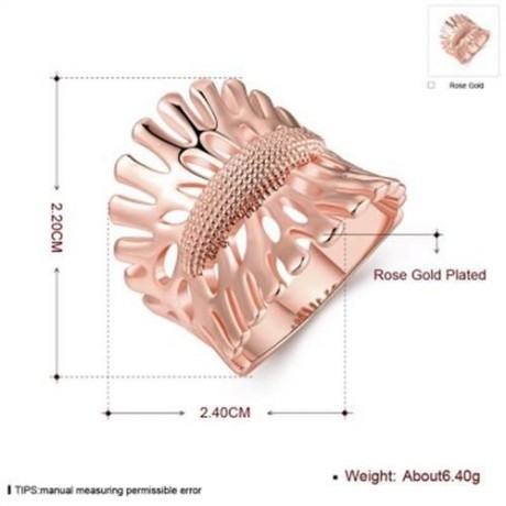 R789-B NICKLE FREE ANTIALLERGIC NEW FASHION JEWELRY 18K GOLD PLATED RING (ROSE GOLD)