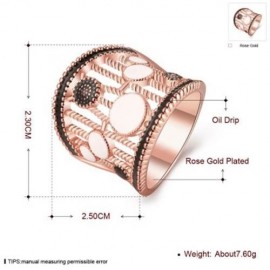 R756-B NICKLE FREE ANTIALLERGIC NEW FASHION JEWELRY ROSE GOLD PLATED RING (ROSE GOLD)