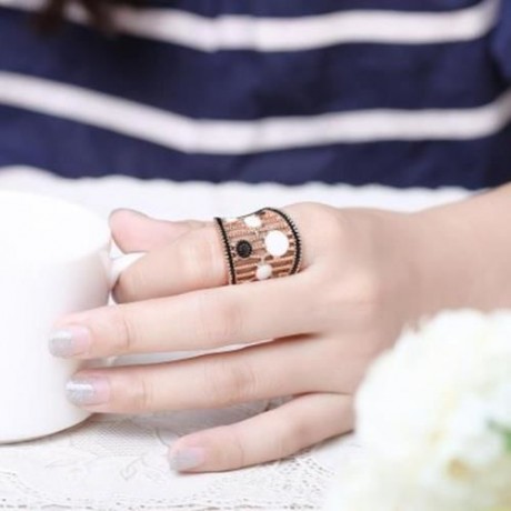 R756-B NICKLE FREE ANTIALLERGIC NEW FASHION JEWELRY ROSE GOLD PLATED RING (ROSE GOLD)