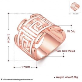R755-B NICKLE FREE ANTIALLERGIC NEW FASHION JEWELRY 18K GOLD PLATED RING (ROSE GOLD)