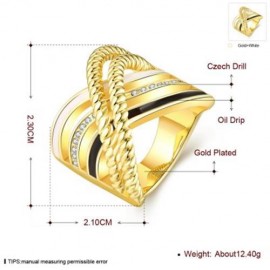 R754-A NICKLE FREE ANTIALLERGIC NEW FASHION JEWELRY 18K GOLD PLATED RING (GOLDEN)