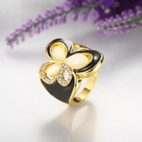 R771-A NICKLE FREE ANTIALLERGIC NEW FASHION JEWELRY 18K GOLD PLATED RING (GOLDEN)